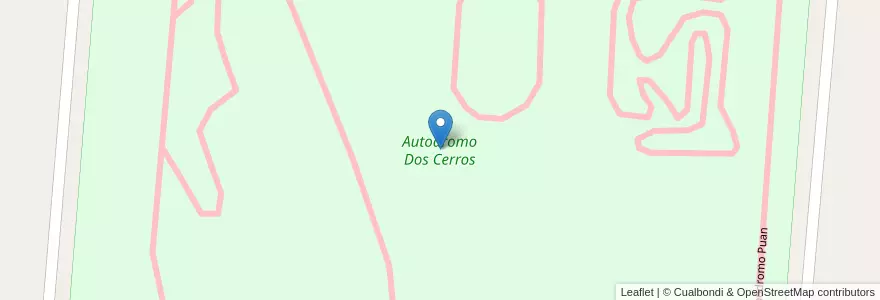 Mapa de ubicacion de Autodromo Dos Cerros en Arjantin, Buenos Aires, Partido De Puan.