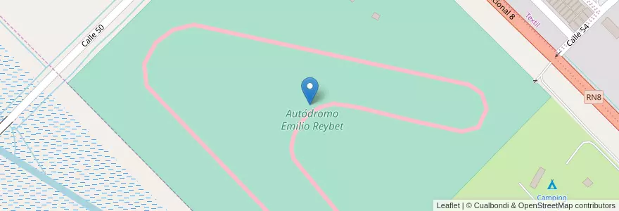 Mapa de ubicacion de Autódromo Emilio Reybet en Arjantin, Buenos Aires, Partido De Colón, Colón.