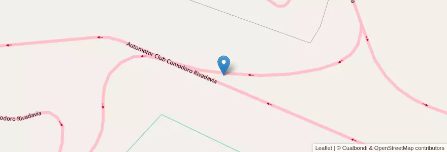 Mapa de ubicacion de Autódromo General San Martín en 아르헨티나, 칠레, Chubut, Departamento Escalante, Comodoro Rivadavia.