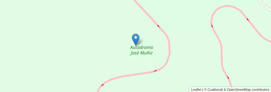 Mapa de ubicacion de Autódromo José Muñiz en الأرجنتين, تشيلي, محافظة سانتا كروز, Güer Aike, Municipio De Río Gallegos, Río Gallegos.