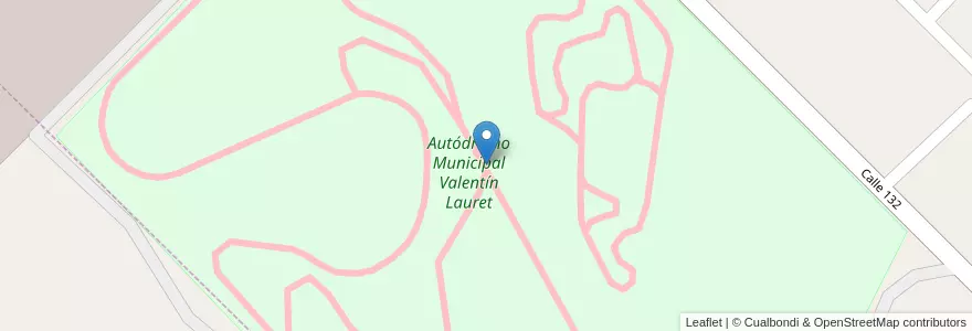 Mapa de ubicacion de Autódromo Municipal Valentín Lauret en 阿根廷, Córdoba, Departamento Colón, Pedanía Cañas.
