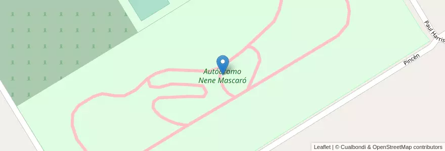 Mapa de ubicacion de Autódromo Nene Mascaró en 아르헨티나, 부에노스아이레스주, Partido De Trenque Lauquen, Cuartel Chacras De Trenque Lauquen.