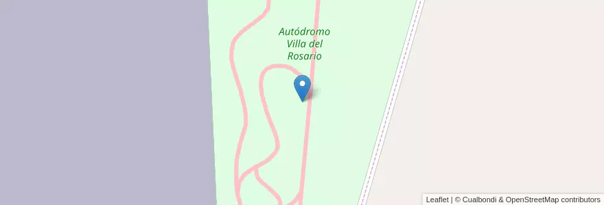 Mapa de ubicacion de Autódromo Villa del Rosario en Arjantin, Córdoba, Departamento Río Segundo, Pedanía Villa Del Rosario, Municipio De Villa Del Rosario.
