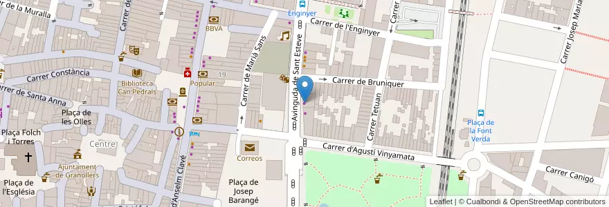 Mapa de ubicacion de Autoescola Centre en スペイン, カタルーニャ州, Barcelona, バリェス・オリエンタル, Granollers.