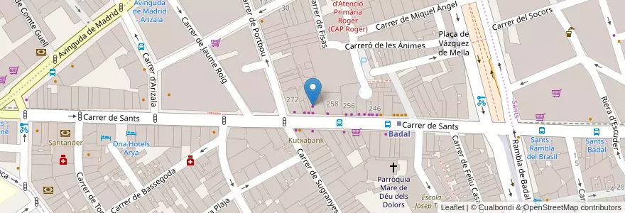 Mapa de ubicacion de Autoescola Ronda 2 en スペイン, カタルーニャ州, Barcelona, バルサルネス, Barcelona.