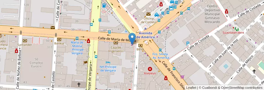 Mapa de ubicacion de Autoescuela Abril en 西班牙, Comunidad De Madrid, Comunidad De Madrid, Área Metropolitana De Madrid Y Corredor Del Henares, Madrid.