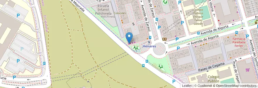Mapa de ubicacion de Autoescuela A.D.M. en スペイン, マドリード州, Comunidad De Madrid, Área Metropolitana De Madrid Y Corredor Del Henares, San Fernando De Henares.