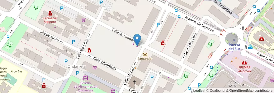 Mapa de ubicacion de Autoescuela Avanzada en إسبانيا, منطقة مدريد, منطقة مدريد, Área Metropolitana De Madrid Y Corredor Del Henares, Alcorcón.