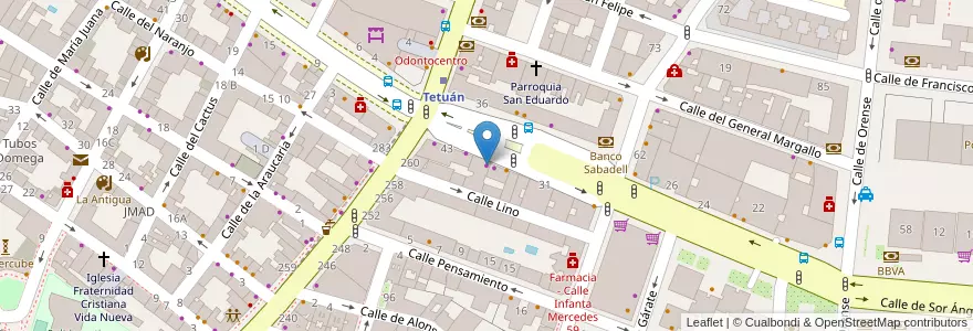 Mapa de ubicacion de Autoescuela Cebra en إسبانيا, منطقة مدريد, منطقة مدريد, Área Metropolitana De Madrid Y Corredor Del Henares, مدريد.
