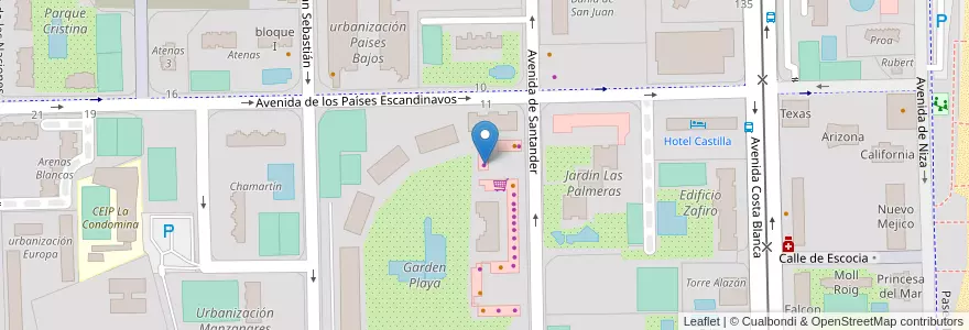 Mapa de ubicacion de autoescuela Costablanca en スペイン, バレンシア州, Alacant / Alicante, L'Alacantí, Alacant / Alicante.