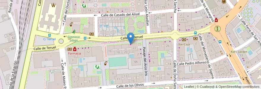 Mapa de ubicacion de Autoescuela Estudiantes en スペイン, アラゴン州, ウエスカ, Hoya De Huesca / Plana De Uesca, ウエスカ.