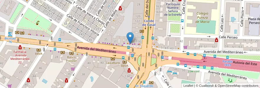 Mapa de ubicacion de Autoescuela Gala en Espagne, Communauté De Madrid, Communauté De Madrid, Área Metropolitana De Madrid Y Corredor Del Henares, Madrid.