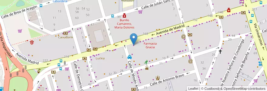 Mapa de ubicacion de Autoescuela K en スペイン, アラゴン州, サラゴサ, Zaragoza, サラゴサ.