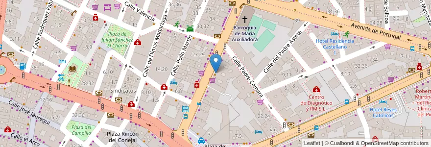 Mapa de ubicacion de Autoescuela Km.1 en 스페인, Castilla Y León, Salamanca, Campo De Salamanca, Salamanca.