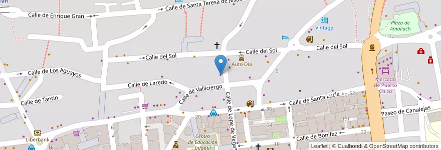 Mapa de ubicacion de Autoescuela Liébana en إسبانيا, كانتابريا, منطقة كانتابريا, Santander, Santander.