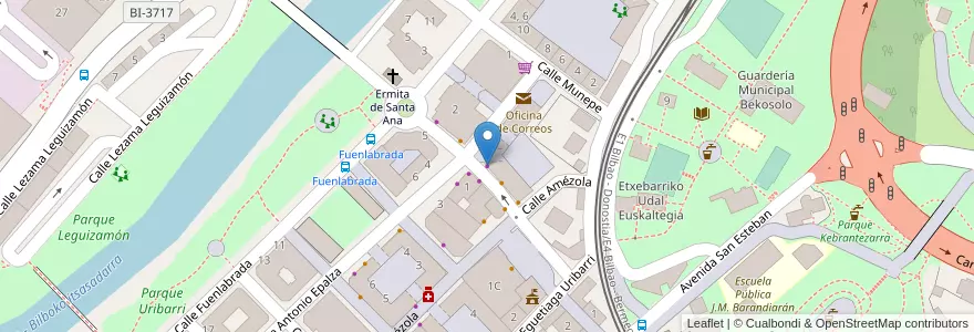 Mapa de ubicacion de Autoescuela Mikel en 西班牙, 巴斯克, 比斯开, Bilboaldea.