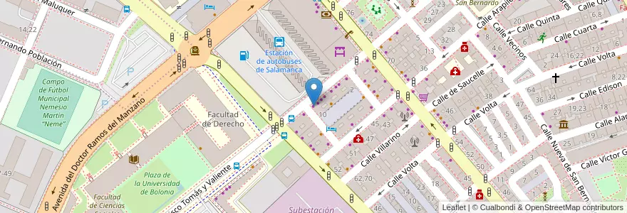 Mapa de ubicacion de Autoescuela Premium en Espanha, Castela E Leão, Salamanca, Campo De Salamanca, Salamanca.