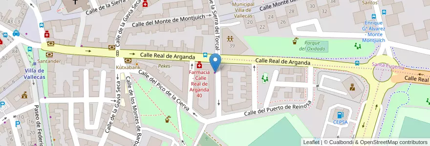 Mapa de ubicacion de Autoescuela Santa Eugenia S.L en 스페인, Comunidad De Madrid, Comunidad De Madrid, Área Metropolitana De Madrid Y Corredor Del Henares, 마드리드.