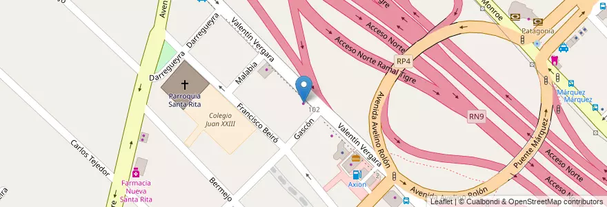 Mapa de ubicacion de Autoescuela Tony en Аргентина, Буэнос-Айрес, Partido De San Isidro, Boulogne Sur Mer.