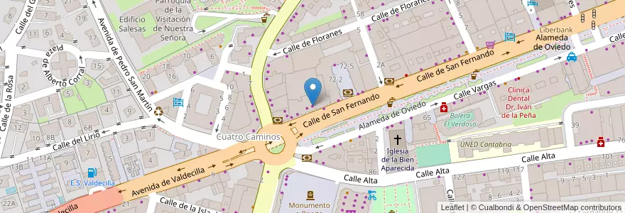 Mapa de ubicacion de Autoescuela Villa en スペイン, カンタブリア州, カンタブリア州, Santander, Santander.