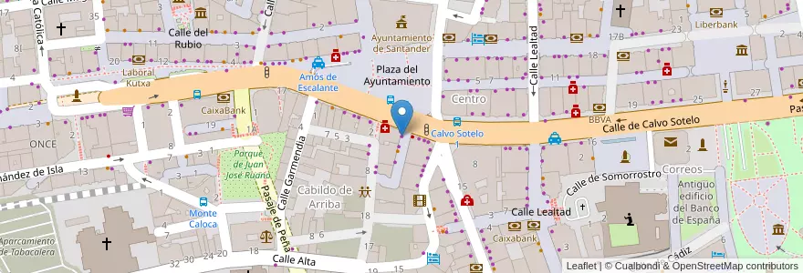 Mapa de ubicacion de Autoescuela Villa en Espagne, Cantabrie, Cantabria, Santander, Santander.