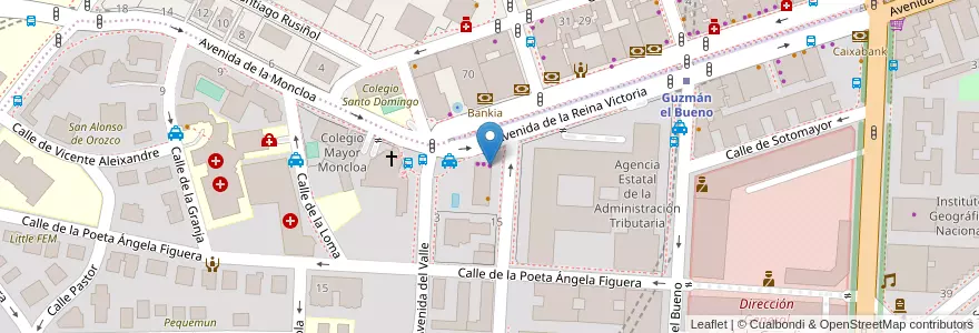 Mapa de ubicacion de Autoescuelas Lara en Spanien, Autonome Gemeinschaft Madrid, Autonome Gemeinschaft Madrid, Área Metropolitana De Madrid Y Corredor Del Henares, Madrid.
