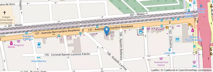 Mapa de ubicacion de Automobiles Lyon en Arjantin, Buenos Aires, Partido De Tres De Febrero, Ciudadela.