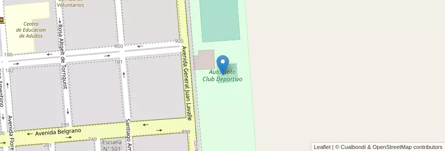 Mapa de ubicacion de Automoto Club Deportivo en Argentinië, Buenos Aires, Partido De Tornquist.
