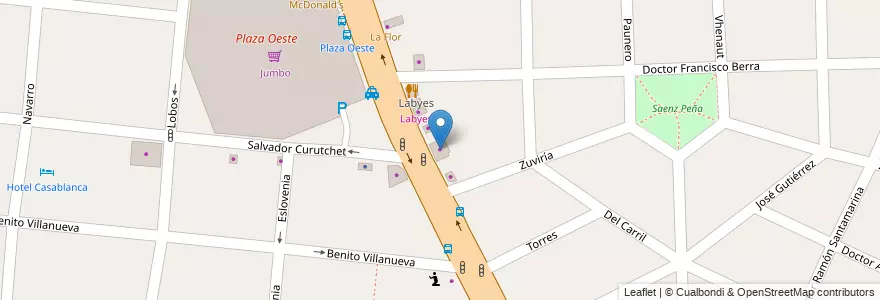 Mapa de ubicacion de Automotores en Argentinië, Buenos Aires, Partido De Morón, Castelar.