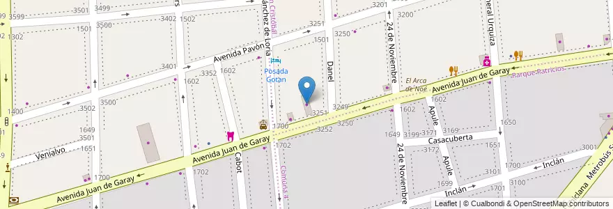 Mapa de ubicacion de Automotores Garay, San Cristobal en Arjantin, Ciudad Autónoma De Buenos Aires, Comuna 3, Buenos Aires.
