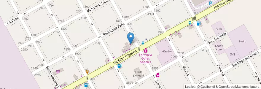 Mapa de ubicacion de Automotores Junior en アルゼンチン, ブエノスアイレス州, Partido De San Isidro, Martínez.