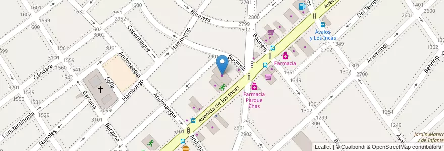 Mapa de ubicacion de Automotores Maquinarias, Parque Chas en Argentinien, Ciudad Autónoma De Buenos Aires, Buenos Aires, Comuna 15.