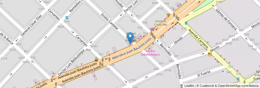 Mapa de ubicacion de Automotores, Velez Sarsfield en Аргентина, Буэнос-Айрес, Буэнос-Айрес, Comuna 10.