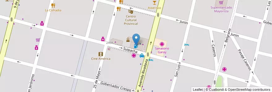 Mapa de ubicacion de Automovil Club Argentino Filial 50 en Arjantin, Santa Fe, Departamento La Capital, Santa Fe Capital, Santa Fe.