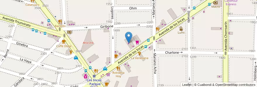 Mapa de ubicacion de Automoviles, Parque Chas en الأرجنتين, Ciudad Autónoma De Buenos Aires, Buenos Aires, Comuna 15.