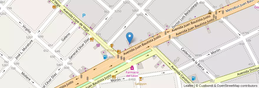 Mapa de ubicacion de Automoviles, Velez Sarsfield en Argentine, Ciudad Autónoma De Buenos Aires, Buenos Aires, Comuna 10.