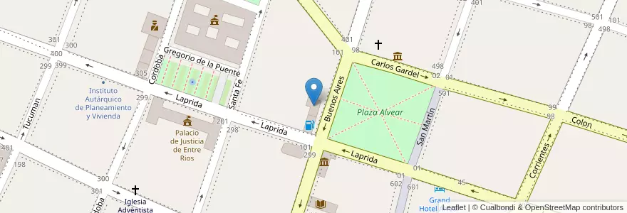 Mapa de ubicacion de Automóvl Club Argentino en الأرجنتين, إنتري ريوس, Departamento Paraná, Distrito Sauce, Paraná, Paraná.