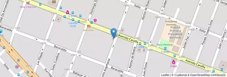 Mapa de ubicacion de Autonación en アルゼンチン, コルドバ州, Departamento Capital, Pedanía Capital, Córdoba, Municipio De Córdoba.
