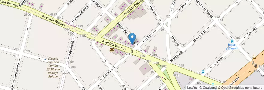 Mapa de ubicacion de Autopartes Primera, Villa Crespo en アルゼンチン, Ciudad Autónoma De Buenos Aires, ブエノスアイレス, Comuna 15.