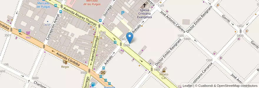Mapa de ubicacion de Autopiezas San Martin, Palermo en Arjantin, Ciudad Autónoma De Buenos Aires, Buenos Aires.