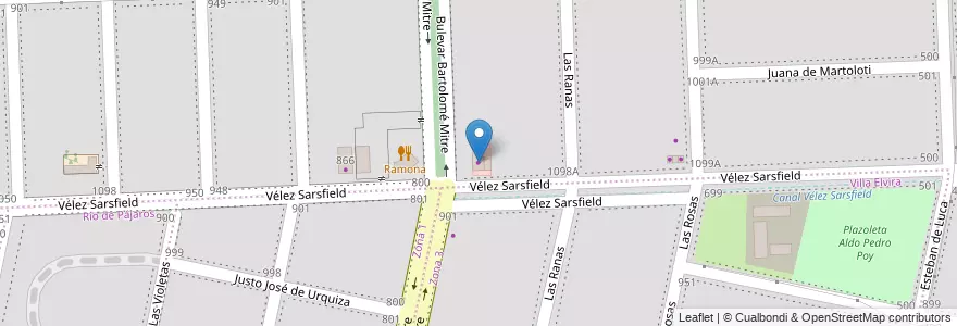 Mapa de ubicacion de Autoservicio City en 아르헨티나, Santa Fe, Departamento Rosario, Municipio De Funes, Funes.