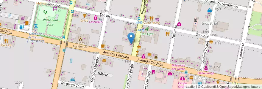 Mapa de ubicacion de Autoservicio Iván en آرژانتین, سانتافه, Departamento Rosario, Municipio De Funes, Funes.
