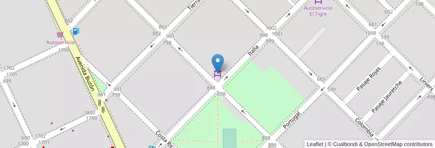 Mapa de ubicacion de Autoservicio L.A. en Argentina, Buenos Aires, Partido De Tandil, Tandil.