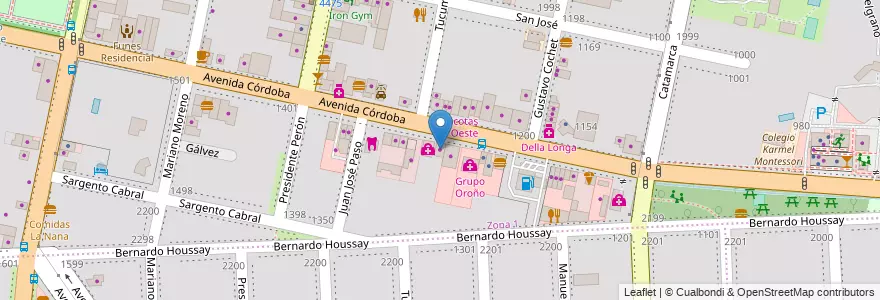 Mapa de ubicacion de Autoservicio Piluso en Аргентина, Санта-Фе, Departamento Rosario, Municipio De Funes, Funes.
