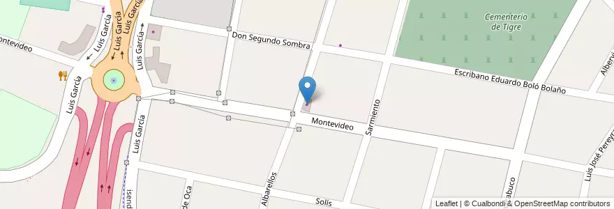 Mapa de ubicacion de Autoservicio Tigre Mark en Arjantin, Buenos Aires, Partido De Tigre, Tigre.