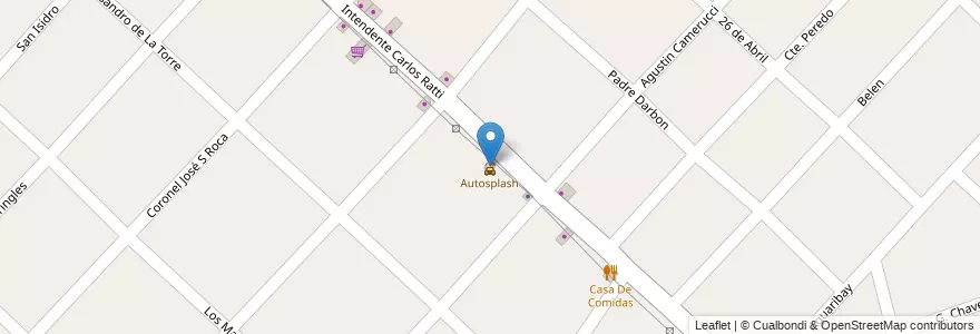 Mapa de ubicacion de Autosplash en Arjantin, Buenos Aires, Partido De Ituzaingó, Ituzaingó.