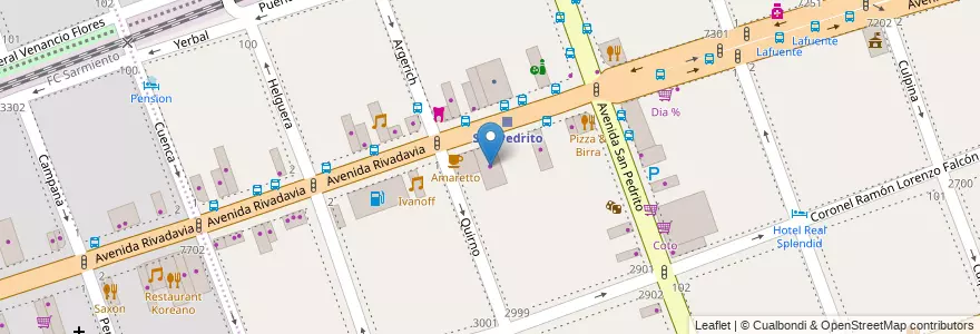 Mapa de ubicacion de Autotag, Flores en アルゼンチン, Ciudad Autónoma De Buenos Aires, Comuna 7, ブエノスアイレス.