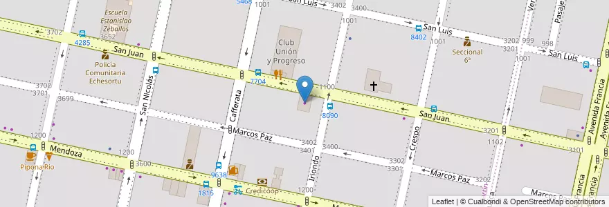 Mapa de ubicacion de AutoTécnica en الأرجنتين, سانتا في, Departamento Rosario, Municipio De Rosario, روساريو.