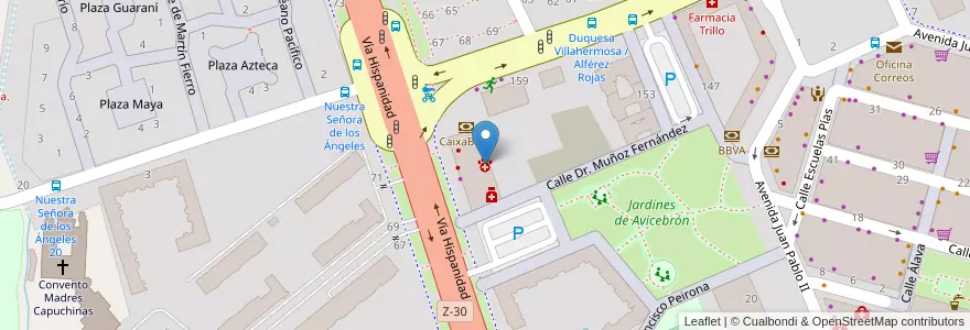 Mapa de ubicacion de AV Veterinarios en إسبانيا, أرغون, سرقسطة, Zaragoza, سرقسطة.