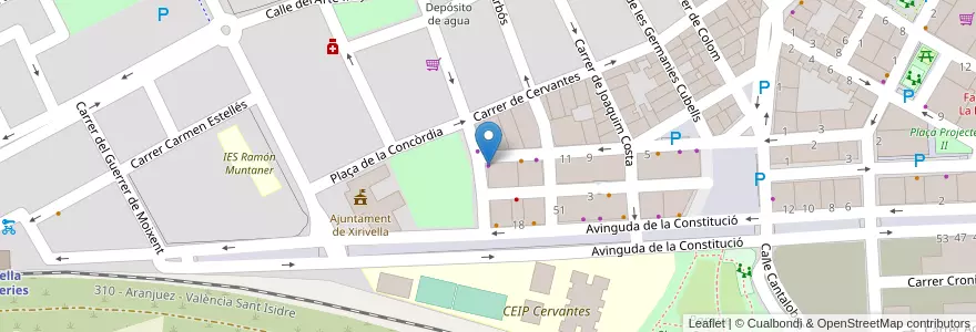 Mapa de ubicacion de AVAE Chirivella en Spain, Valencian Community, Valencia, L'Horta Oest, Xirivella.